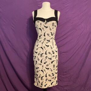 Switchblade Stiletto Whiskey Woman Rockabilly Punk Adult Darling Dress. Size S.